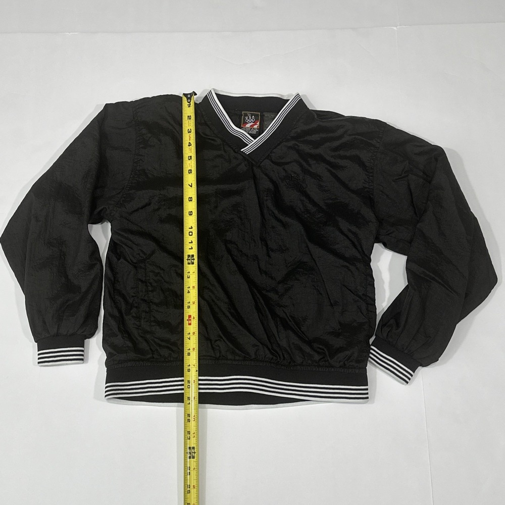 Vtg Team USA Olympics JCPenney Pullover Windbreaker Women's‎ Petite Small Black - Picture 5 of 9